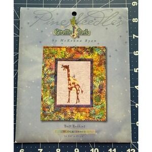 Giraffic Park - Best Buddies pattern by Mckenna Ryan Block Three 16.75"x19.25"